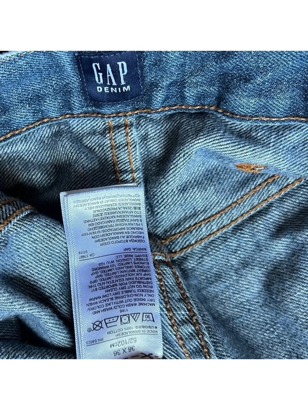 Vintage Y2K GAP Denim Jeans Wide Leg Streetwear Skater Grunge 36x36